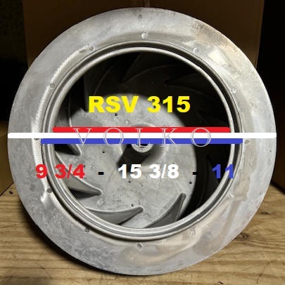 Enervex Exhausto Exodraft RSV315 Impeller 605.0800.0010